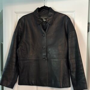 Banana Republic Classic Black Leather Jacket